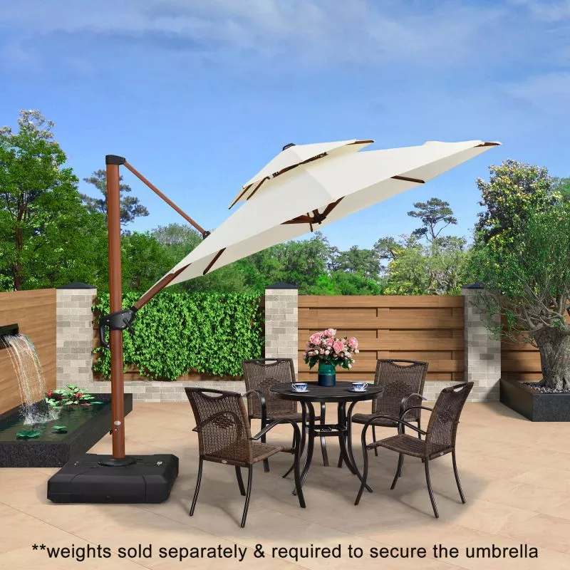 What is the most durable patio umbrella material?