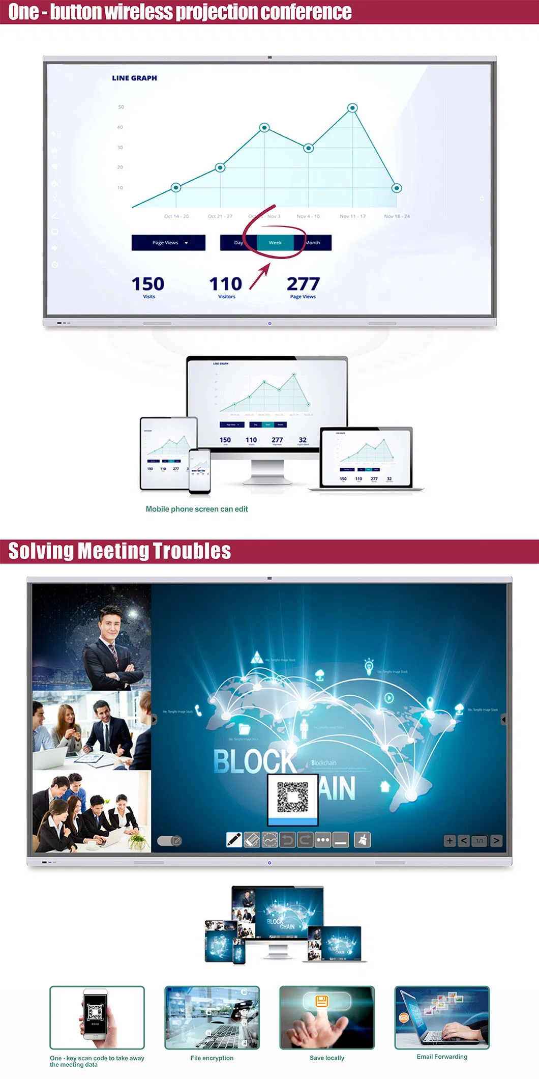T6 Series 86 Inch 20 Points Touch Display Smartboard Interactive Whiteboard for Classroom&Office Replace The Projector